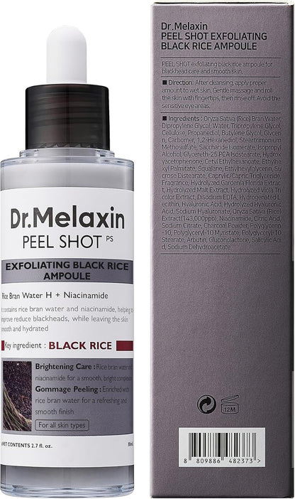 Dr Melaxin Peel Shot Exfoliating Black Rice Ampoule