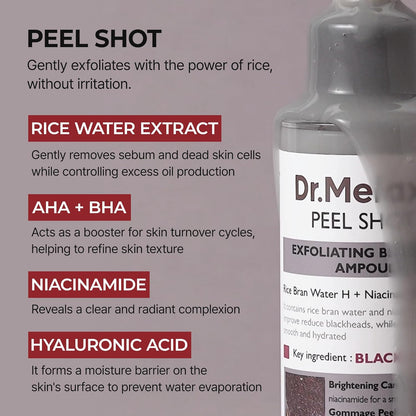 Dr Melaxin Peel Shot Exfoliating Black Rice Ampoule