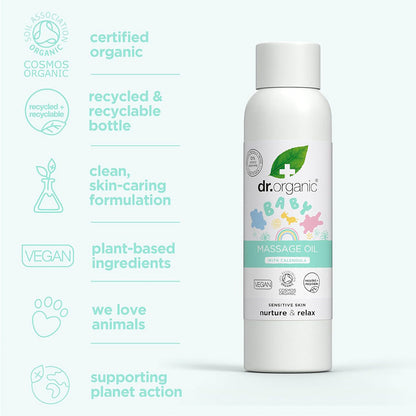 Dr Organic  Baby Massage Oil With Calendula