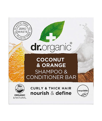 Dr Organic  Coconut Orange Shampoo And Conditioner Bar