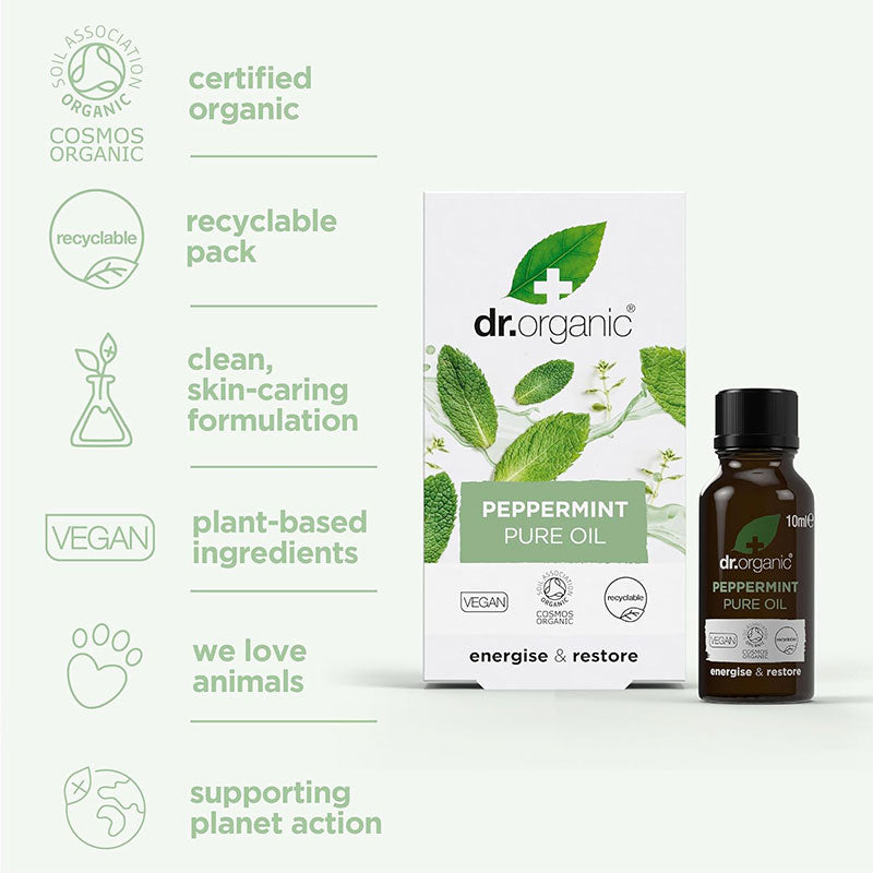 Dr Organic Organic Energise And Restore Peppermint Oil