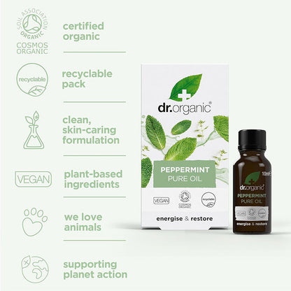 Dr Organic Organic Energise And Restore Peppermint Oil