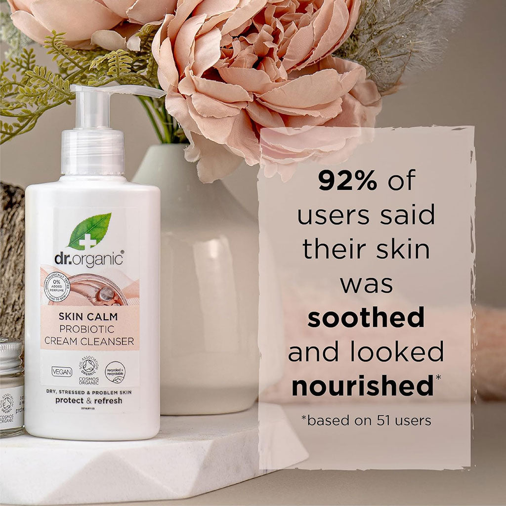 Dr Organic Skin Calm Protect And Refresh Probiotic Cream Cleanser