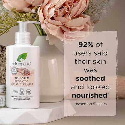 Dr Organic Skin Calm Protect And Refresh Probiotic Cream Cleanser