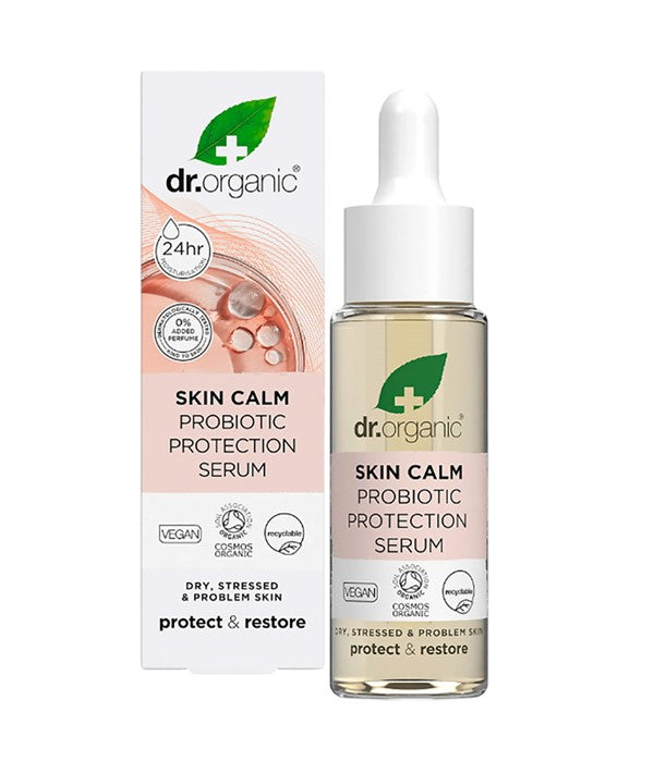 Dr Organic Skin Calm Protect And Restore Probiotic Protection Serum