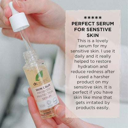 Dr Organic Skin Calm Protect And Restore Probiotic Protection Serum