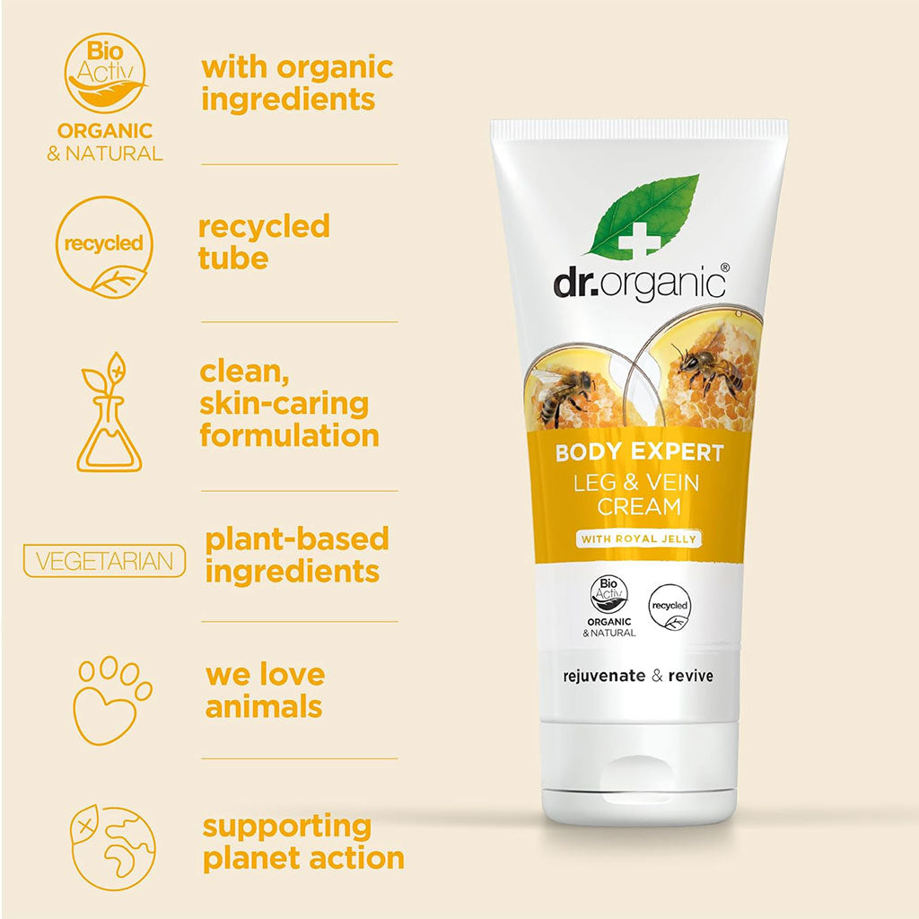 Dr Organic  Skin Expert Leg And Vein Cream With Royal Jelly