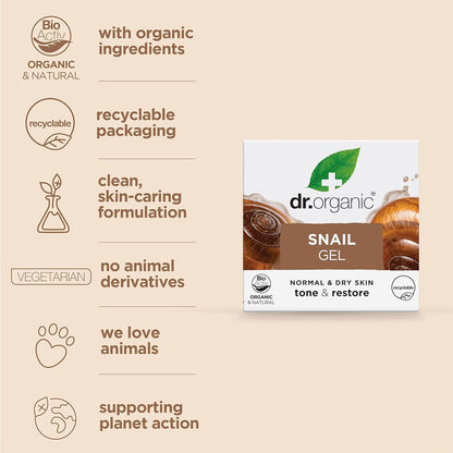 Dr Organic Tone And Restore Snail Gel