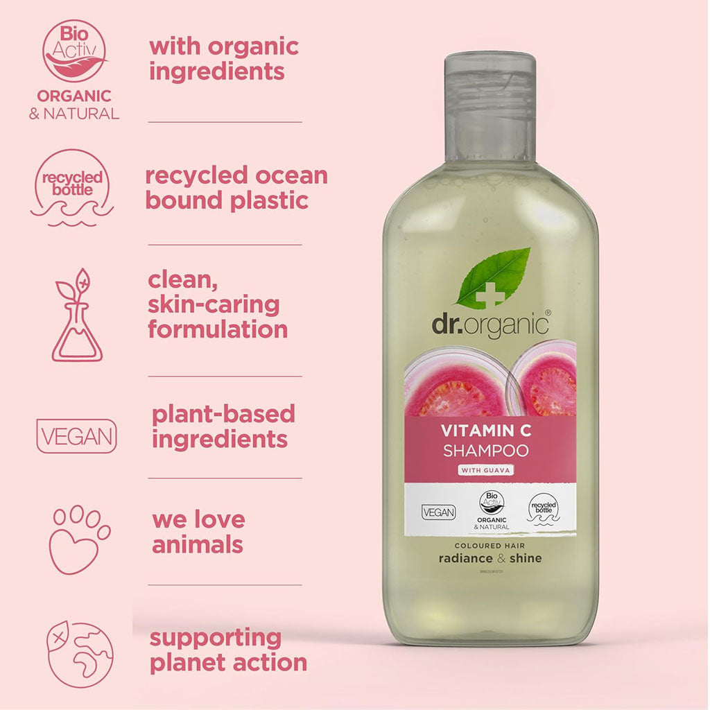 Dr Organic Vitamin C Radiance And Shine Shampoo With Guava