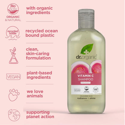 Dr Organic Vitamin C Radiance And Shine Shampoo With Guava
