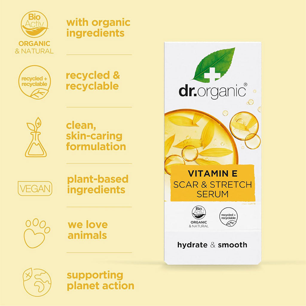Dr Organic Vitamin E Hydrate And Smooth Scar And Stretch Serum