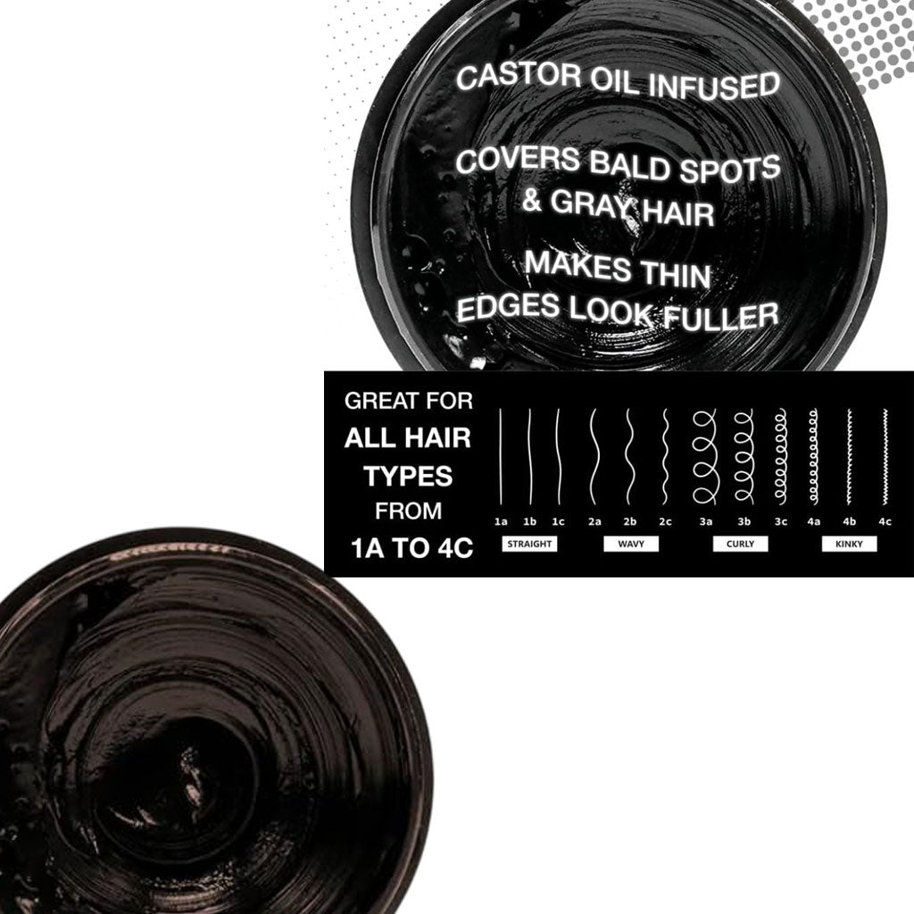 EBIN New York 24H Colored Edge Tamer Jet Black