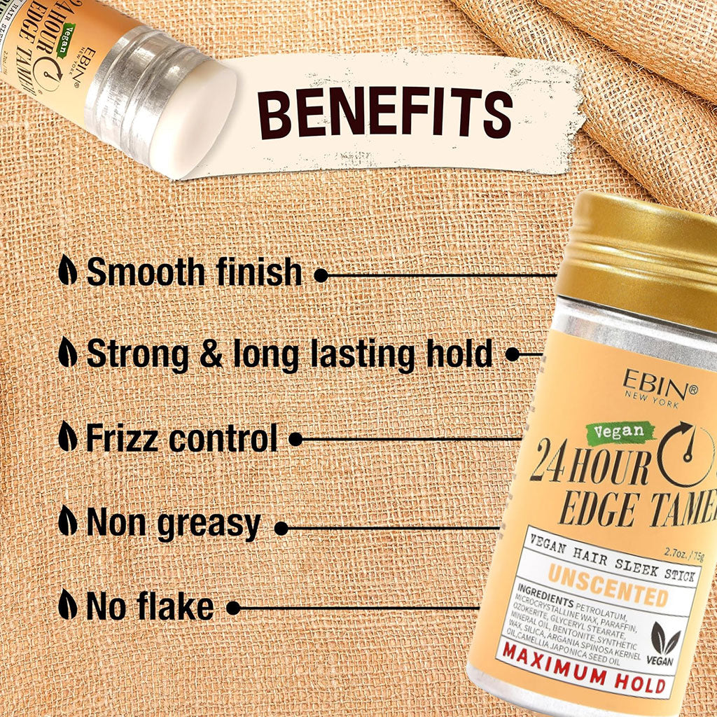 EBIN New York 24 Hour Edge Tamer Vegan Hair Sleek Stick Unscented