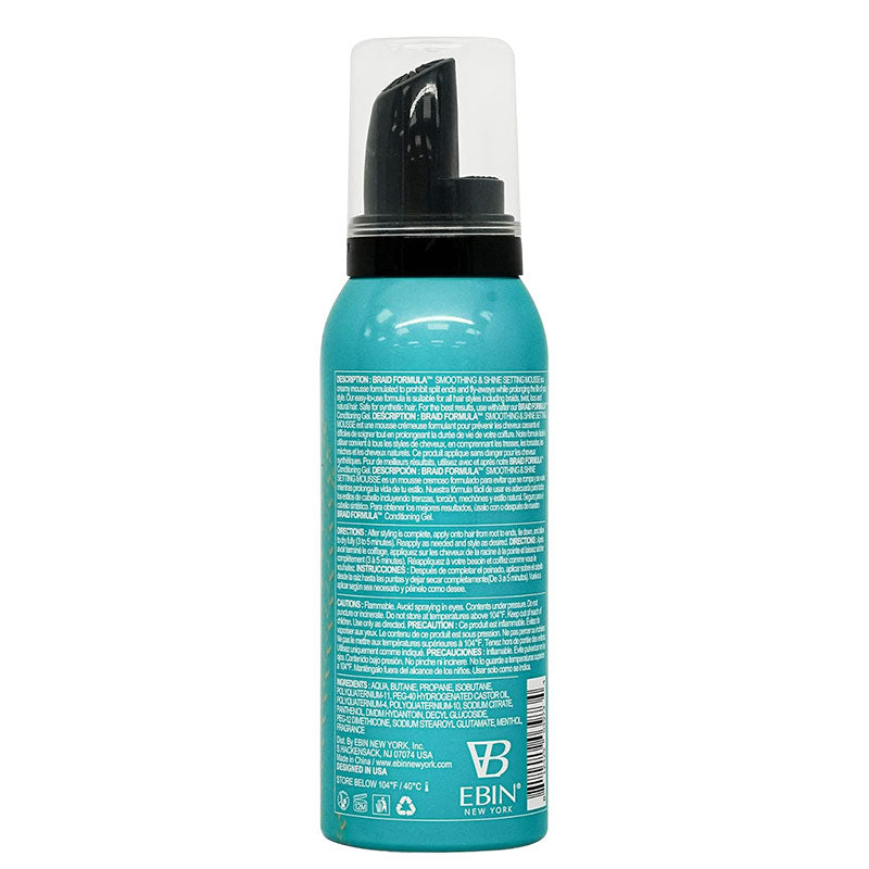 EBIN New York Braid Formula Menthol Setting Mousse Smoothing And Shine