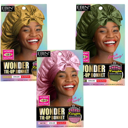 EBIN New York EBIN Wonder Tie Up Bonnet Extra Long
