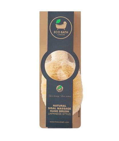 Eco Bath London Natural Sisal Massage Hand Brush Japanese Style