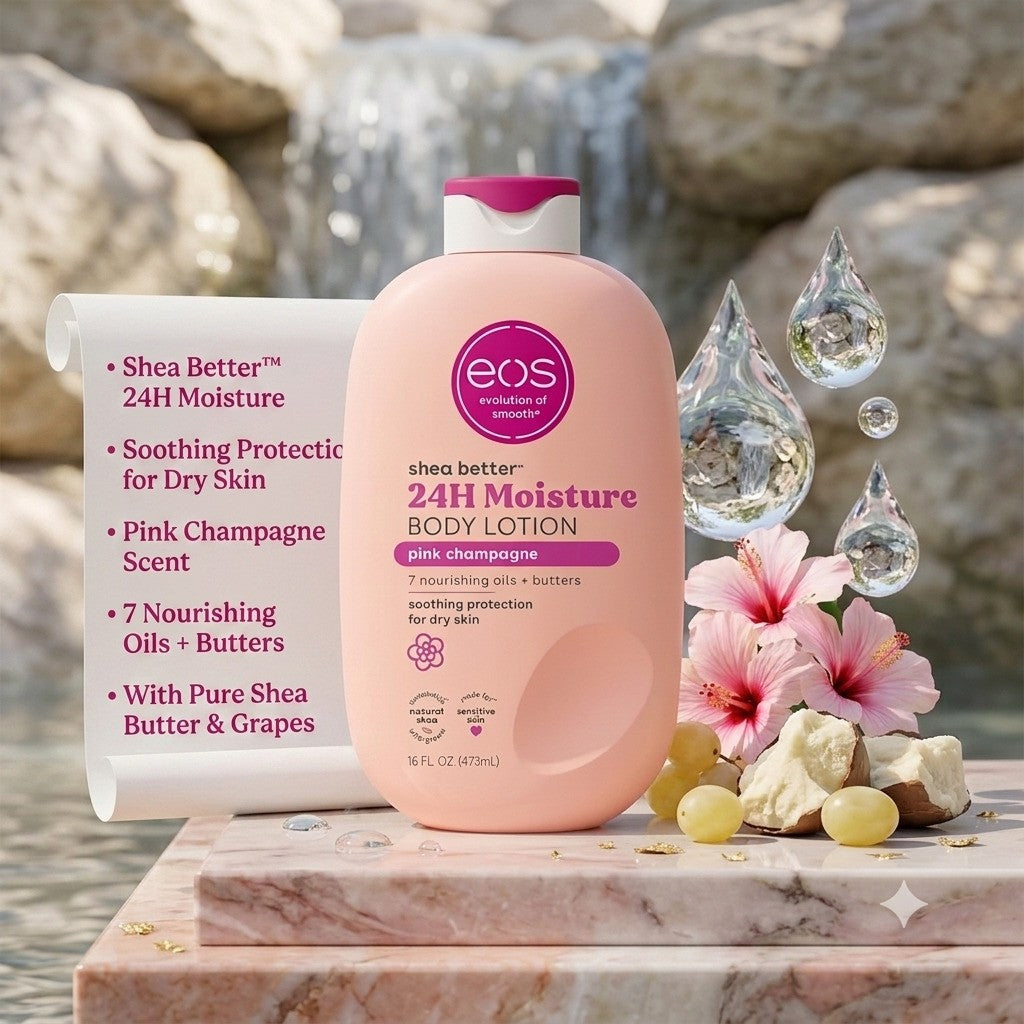 EOS Shea Better 24H Moisture Pink Champagne Body Lotion
