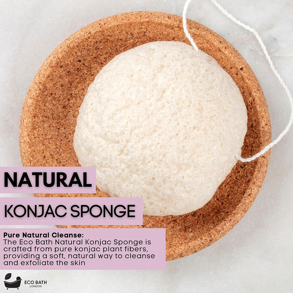 Eco Bath London Konjac Sponge Natural