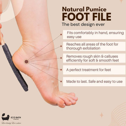 Eco Bath London Natural Pumice Foot File Black
