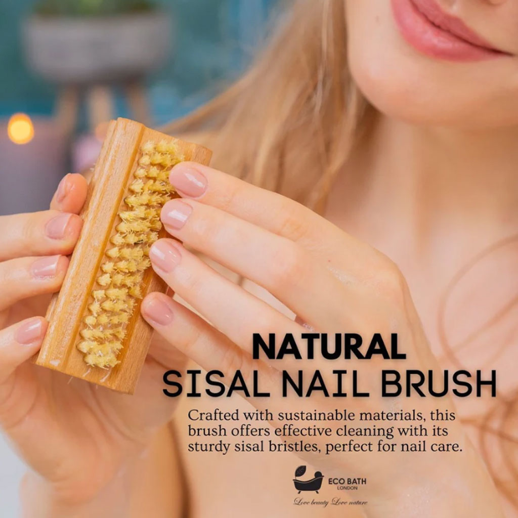Eco Bath London Natural Sisal Beech Wood Nail Brush