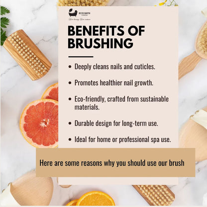 Eco Bath London Natural Sisal Beech Wood Nail Brush