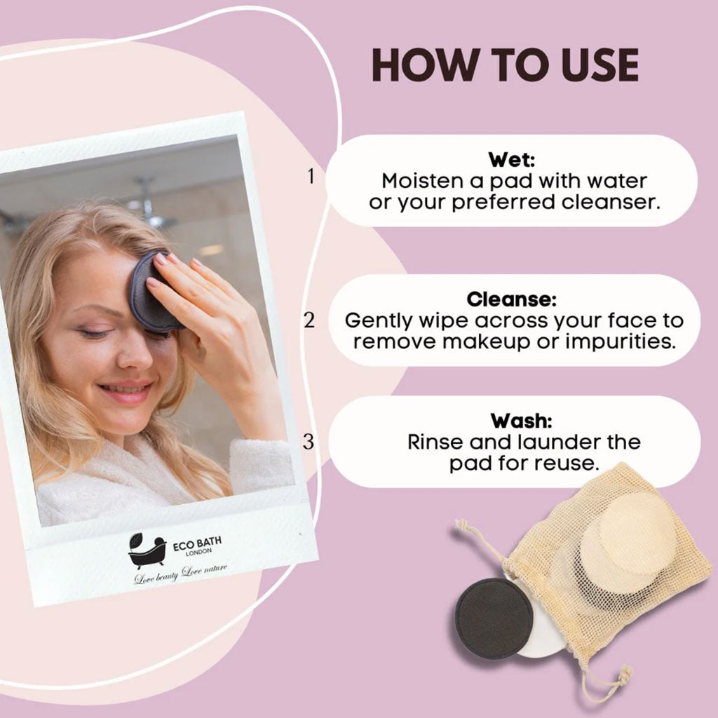 Eco Bath London Reusable Bamboo Makeup Remover Pads