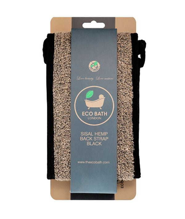 Eco Bath London Sisal Hemp Back Strap Black