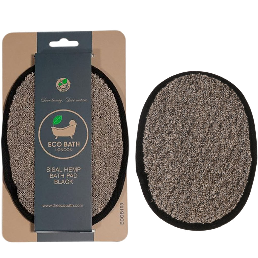 Eco Bath London Sisal Hemp Bath Pad Black