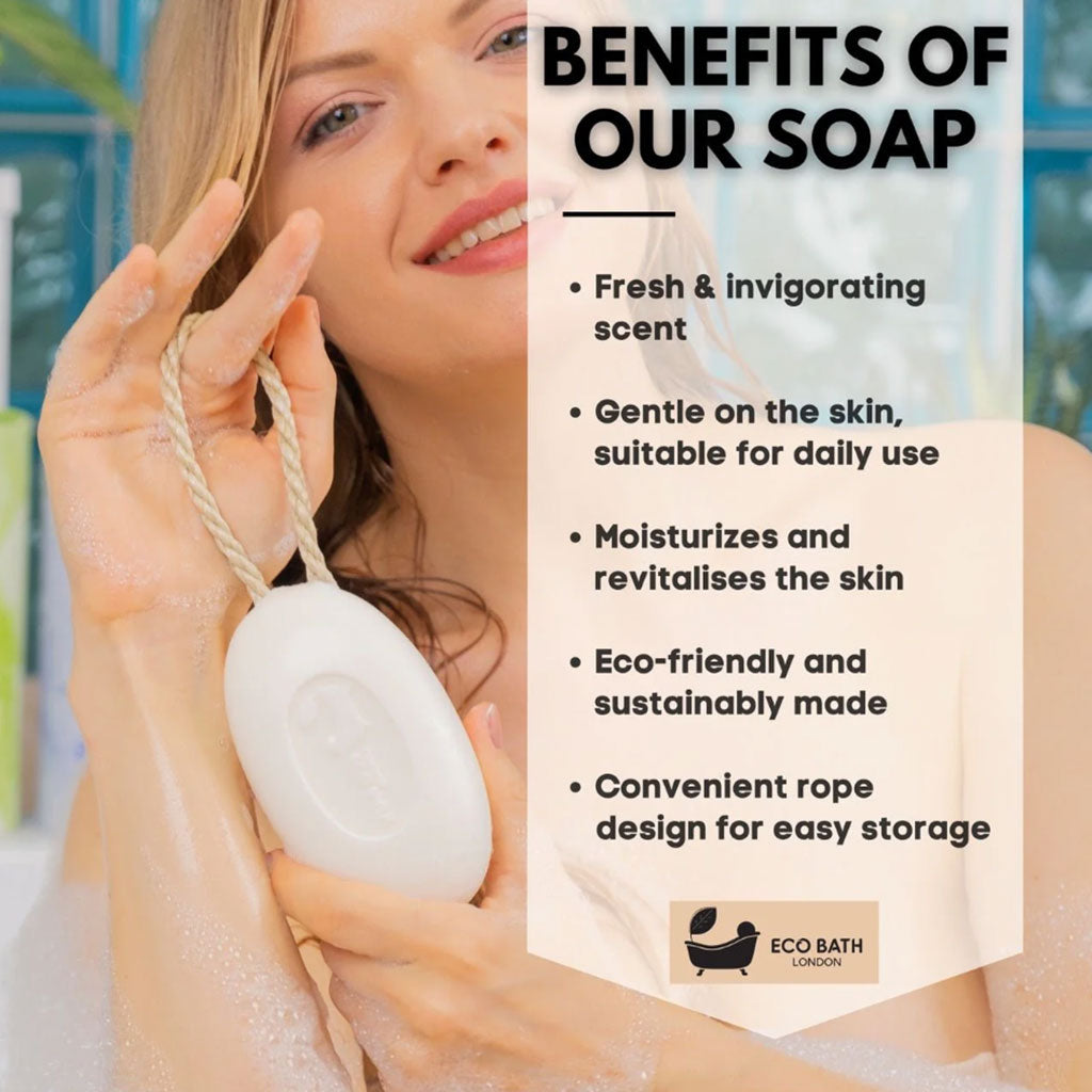 Eco Bath London Soap On A Rope Donkeys Milk