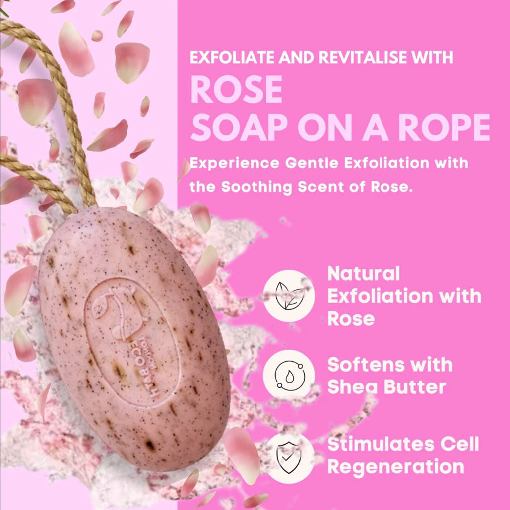 Eco Bath London Soap On A Rope Rose