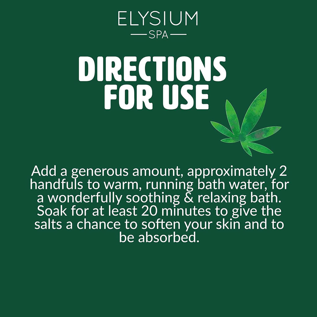 Elysium Spa Muscle And Back Soak Bath Salts With Natural Hemp Oil