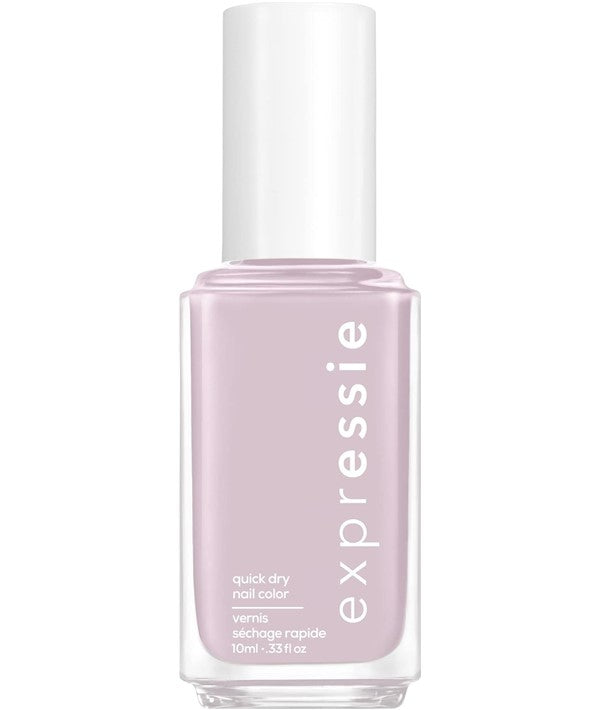 Essie quick-dry nail polish in shade World As A Canvas, showing a close-up of the vibrant nail color on nails.