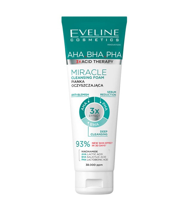 Eveline  3X Acid Therapy AHA BHA PHA Miracle Cleansing Foam