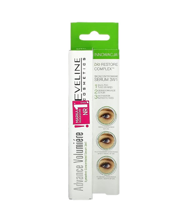 Eveline Advance Volumiere 3 In 1 Eyelashes Concentrated Serum