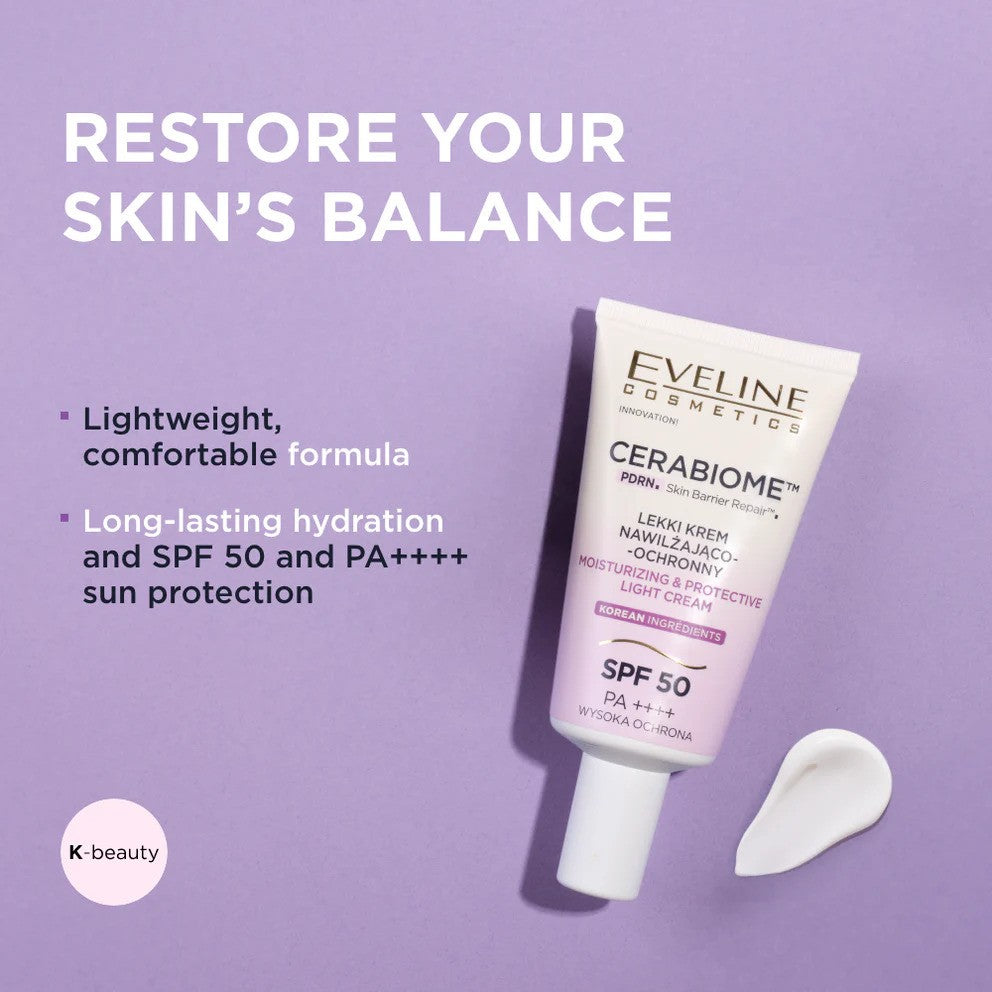Eveline Cerabiome Moisturizing Protective Light Cream SPF50