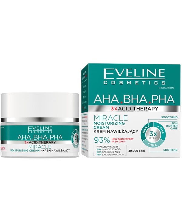 Eveline  3X Acid Therapy AHA BHA PHA Miracle Moisturizing Cream