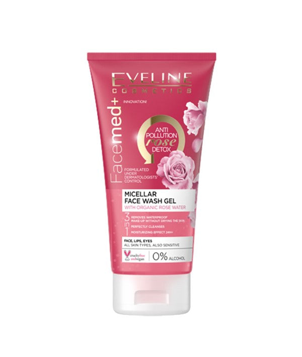 Eveline Facemed Micellar Face Wash Gel With Rose Water