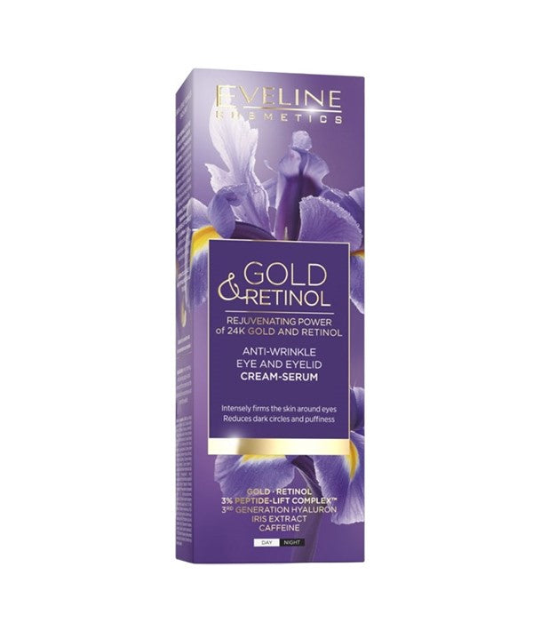 Eveline Gold Retinol Anti Wrinkle Eye And Eyelidn Cream Serum