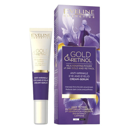 Eveline Gold Retinol Anti Wrinkle Eye And Eyelidn Cream Serum