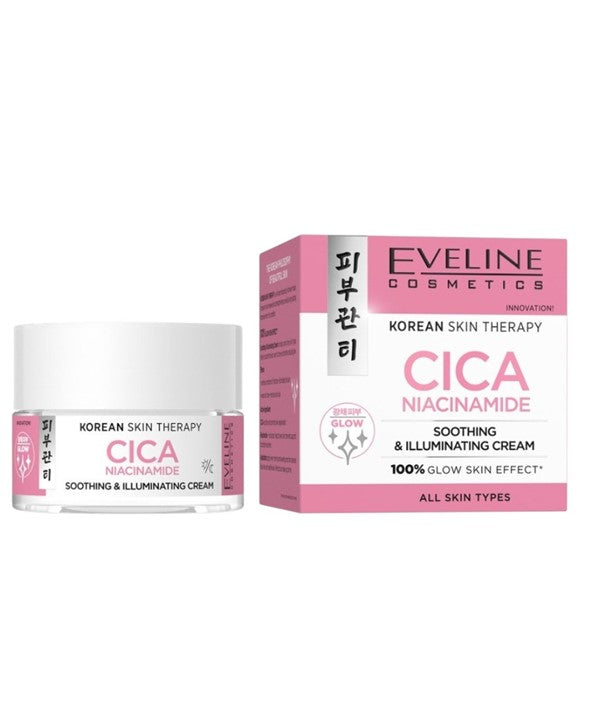 Eveline Korean Skin Therapy Cica Niacinamide Soothing And Illuminating Cream
