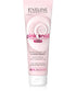 Eveline Pink Snail Moisturizing Face Cleansing Gel from Skin Basics line, showing clear gel with pink tint in a pump bottle.