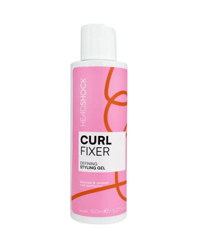 Face Facts Headshock Curl Fixer defining styling gel in a clear jar, showing the gel&
