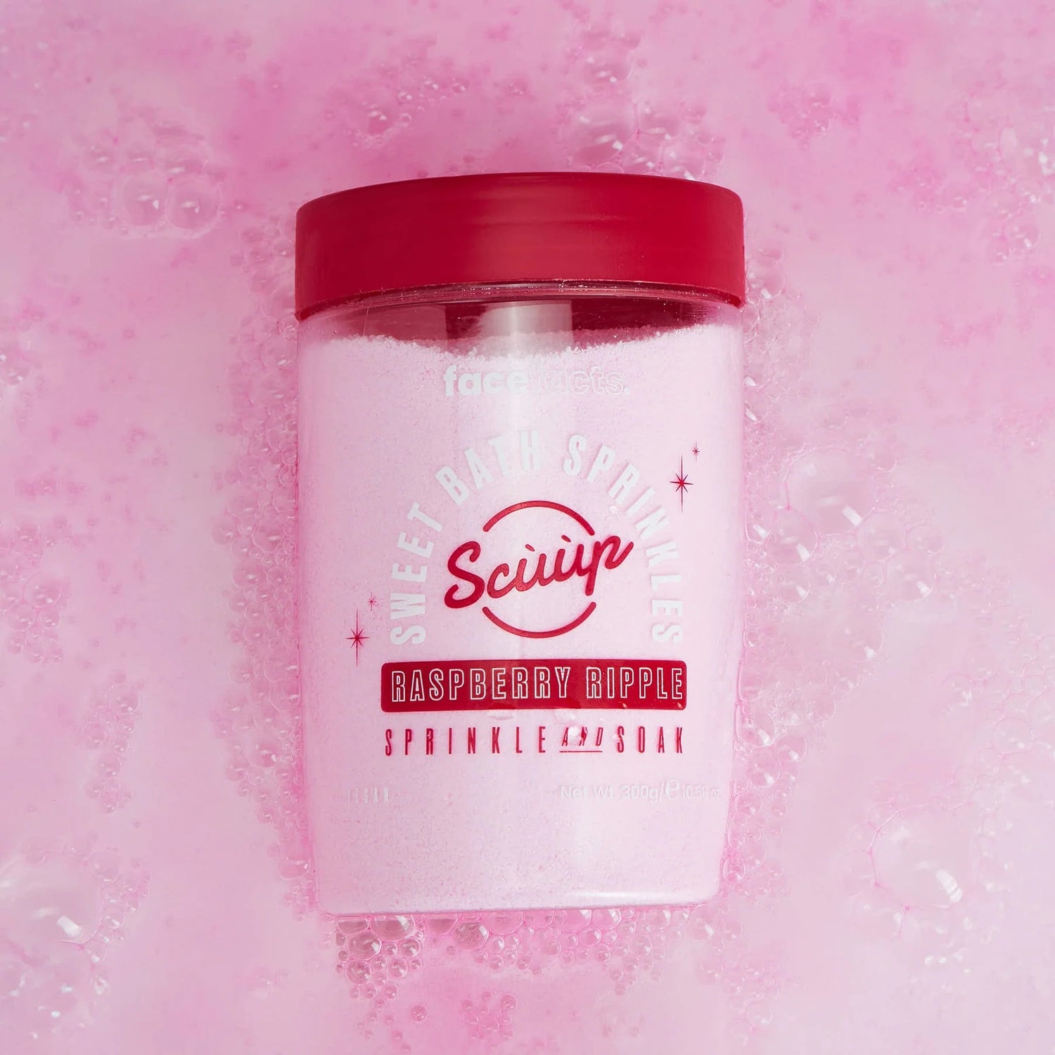 Face Facts Scuup Raspberry Ripple Sweet Bath Sprinkles