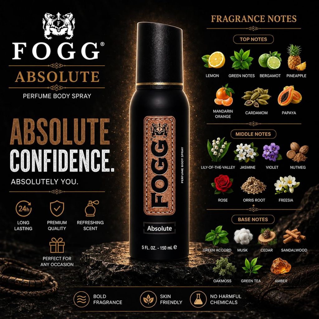 Fogg  Absolute Perfume Body Spray For Men