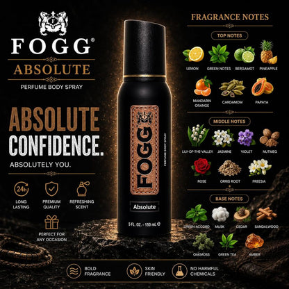Fogg  Absolute Perfume Body Spray For Men