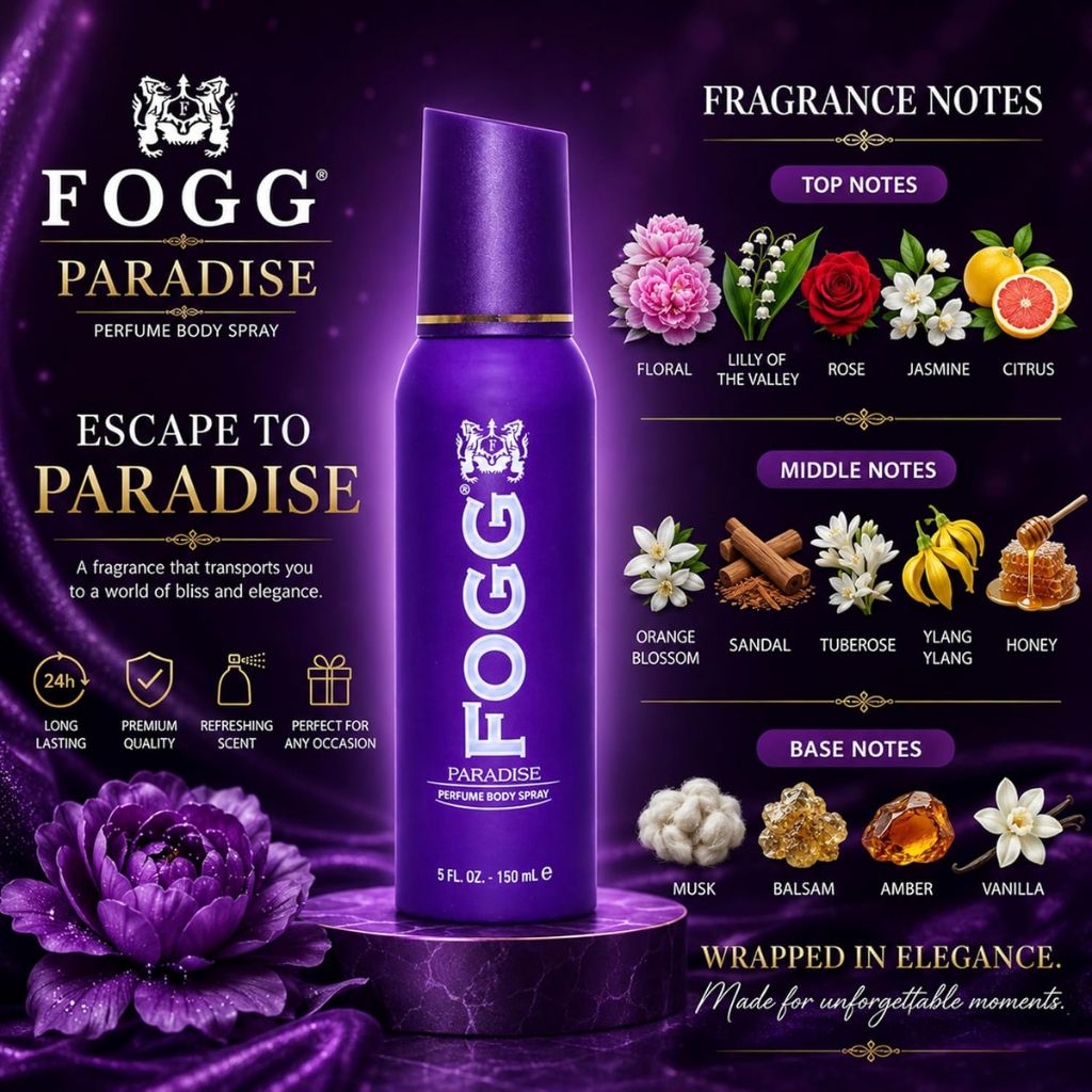 Fogg  Paradise Perfume Body Spray For Men