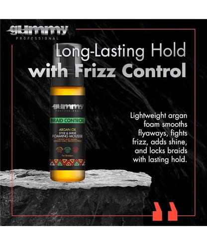 Fonex Gummy Braid Control Argan Oil Style And Shine Foaming Mousse