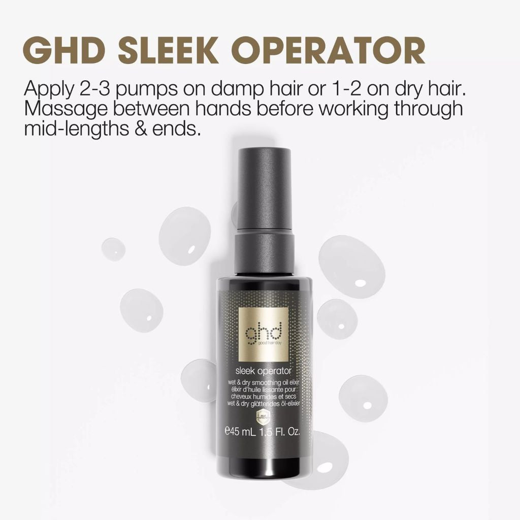 GHD  Sleek Operator Wet And Dry Hair Smoothing Oil Elixir