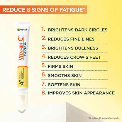 Garnier Glow Eye Duo skincare gift set with two eye care products, featuring brightening and hydrating formulas in sleek packaging.