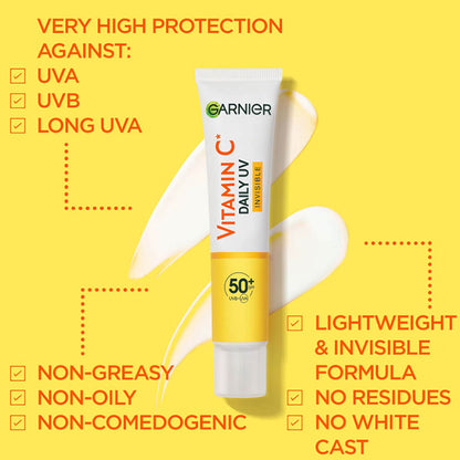 Garnier Skin Active Vitamin C Daily UV Brightening Fluid Glow 50 SPF